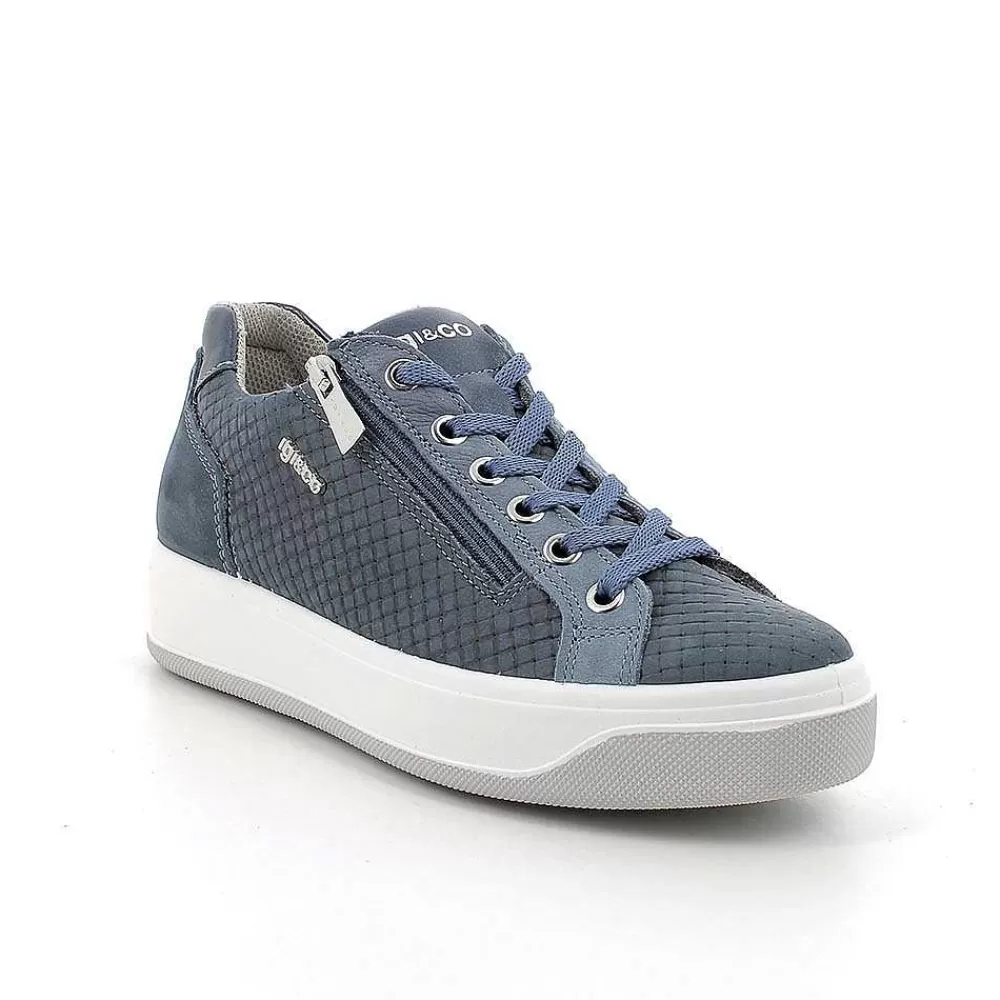 Sneakers | Igi&Co Sneakers In Pelle Da Donna Avio