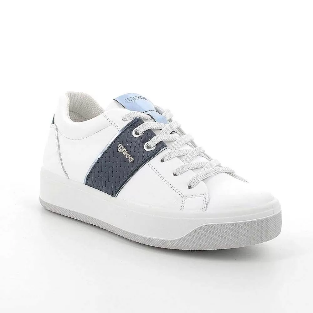 Sneakers | Igi&Co Sneakers In Pelle Da Donna Bianco-Blu