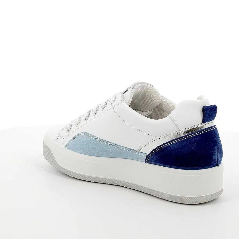 Sneakers | Igi&Co Sneakers In Pelle Da Donna Bianco-Blu