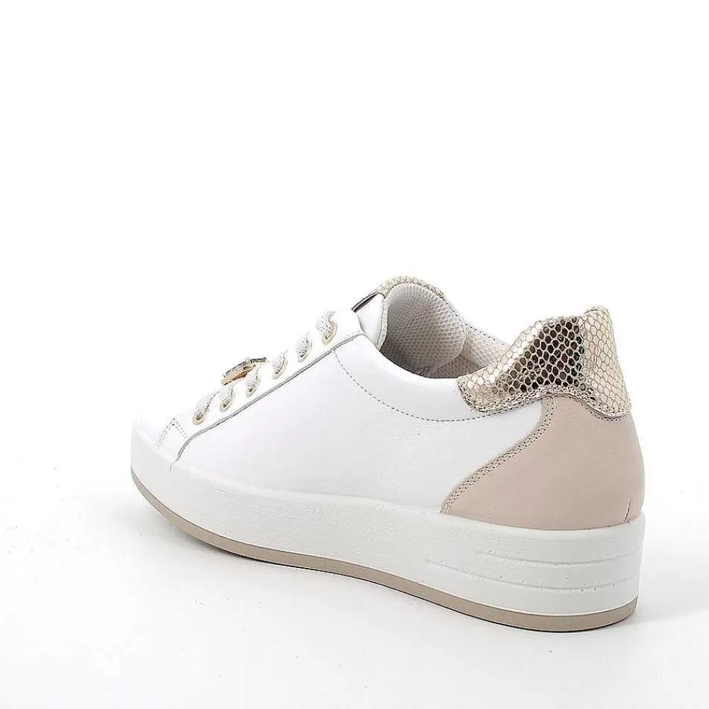 Sneakers | Igi&Co Sneakers In Pelle Da Donna Bianco-Ecru