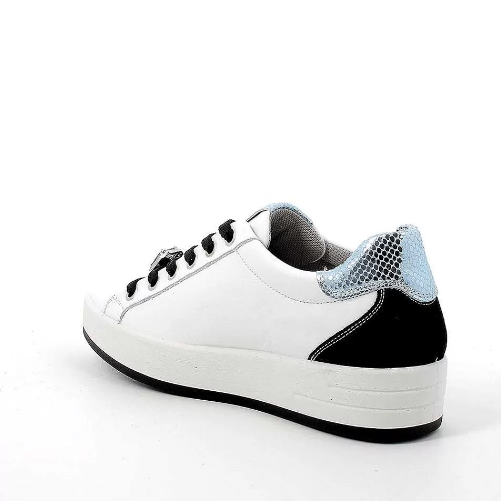 Sneakers | Igi&Co Sneakers In Pelle Da Donna Bianco-Nero