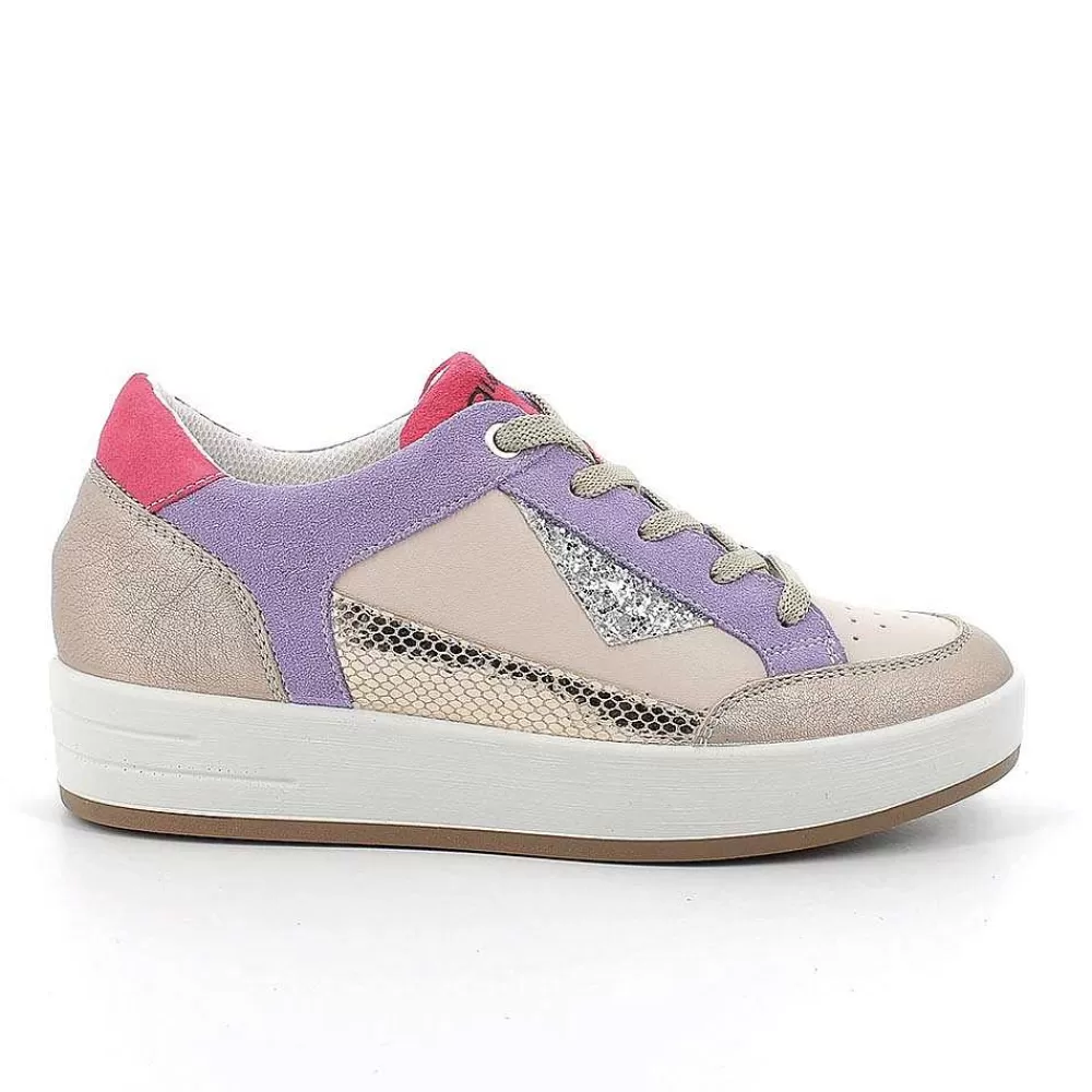 Sneakers | Igi&Co Sneakers In Pelle Da Donna Champagne-Beige