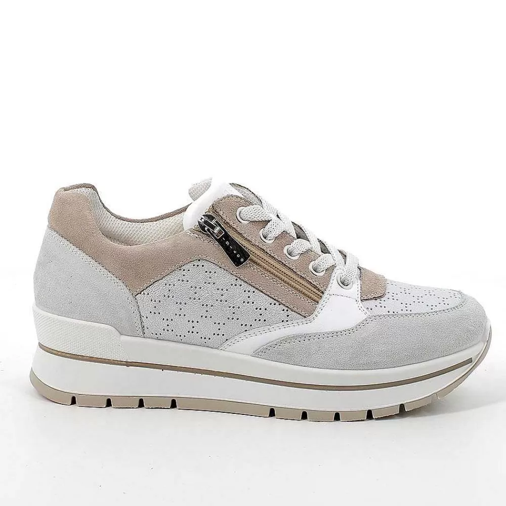 Sneakers | Igi&Co Sneakers In Pelle Da Donna Cristal-Argento