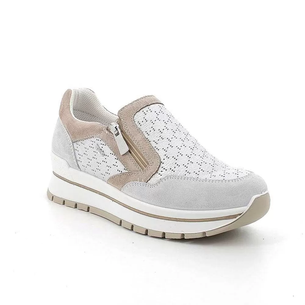 Sneakers | Igi&Co Sneakers In Pelle Da Donna Cristal-Argento