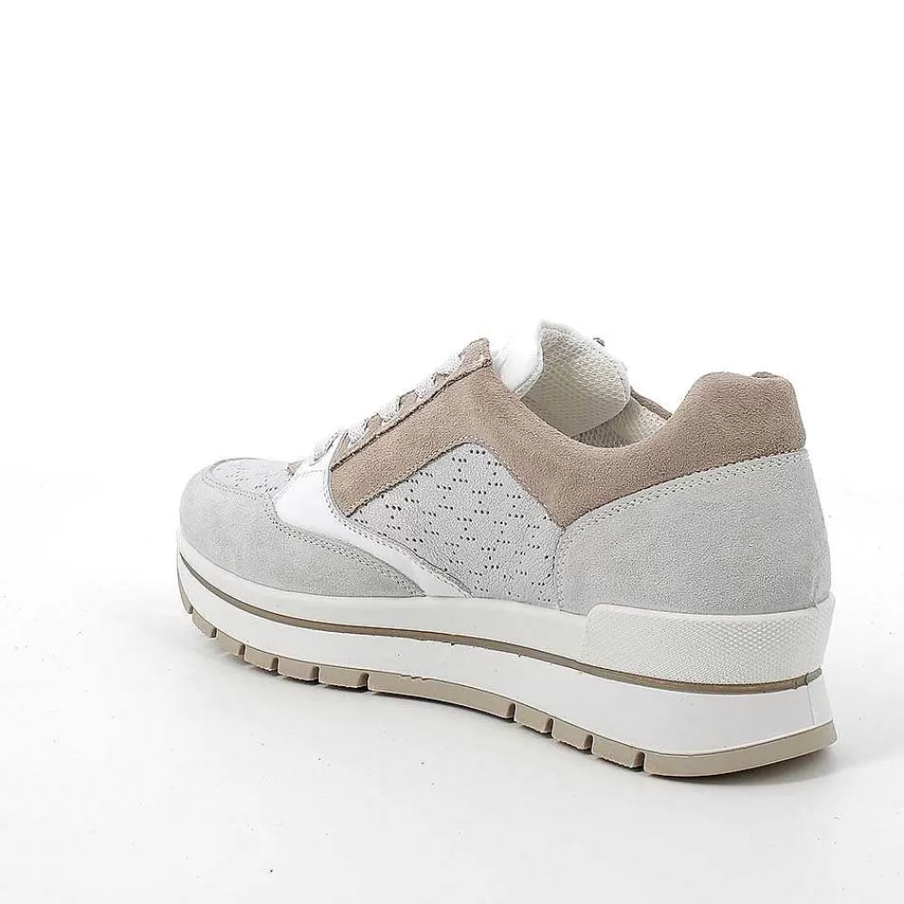 Sneakers | Igi&Co Sneakers In Pelle Da Donna Cristal-Argento