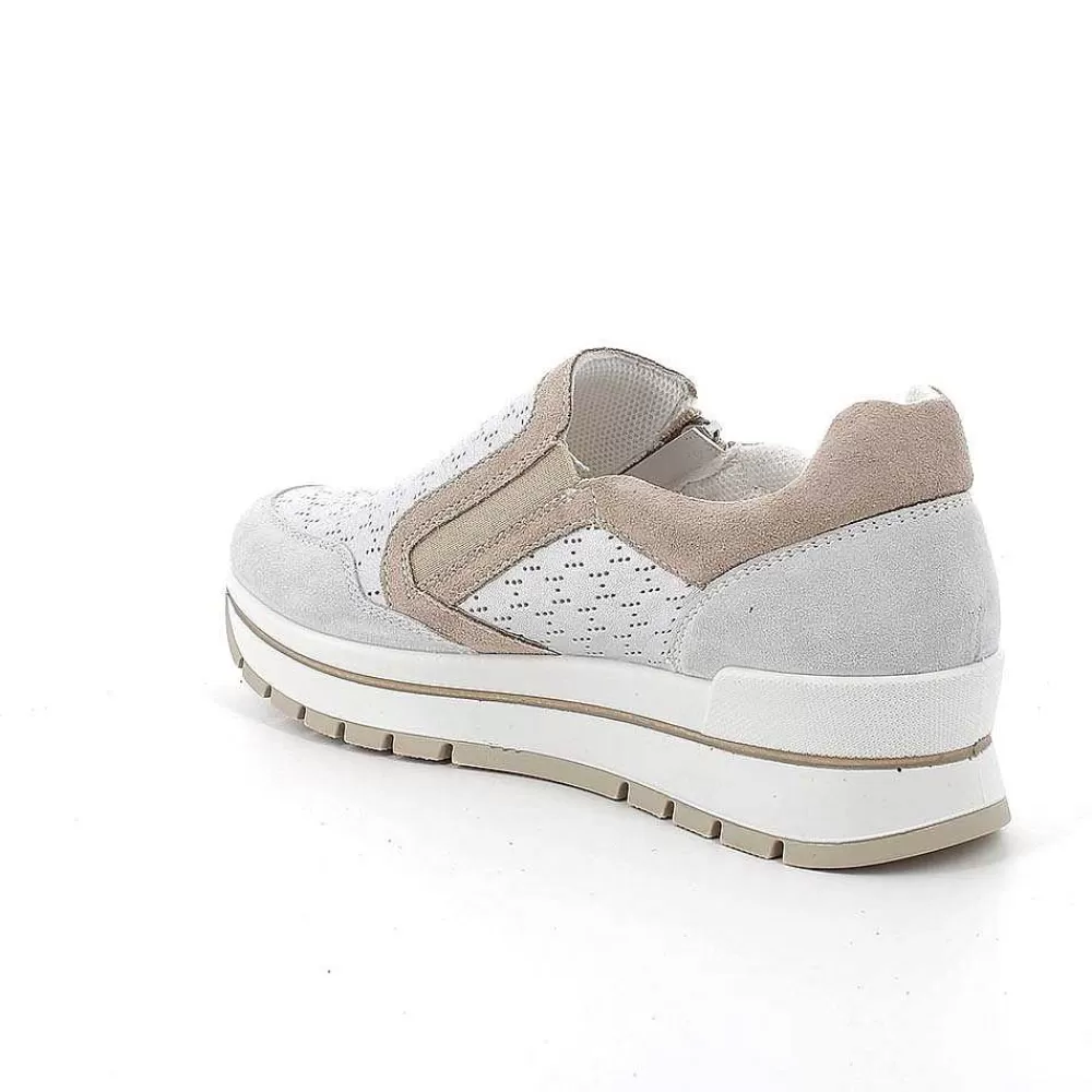 Sneakers | Igi&Co Sneakers In Pelle Da Donna Cristal-Argento