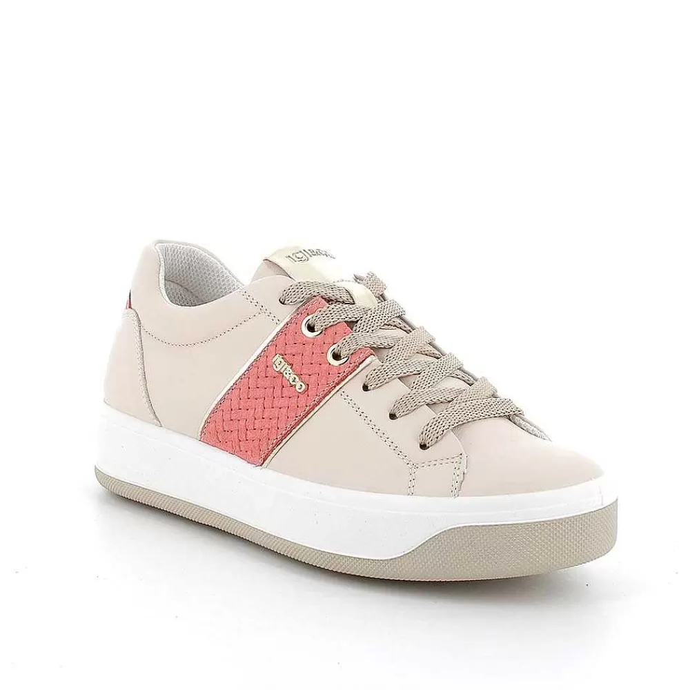 Sneakers | Igi&Co Sneakers In Pelle Da Donna Ecru