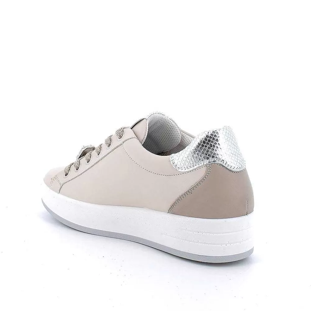 Sneakers | Igi&Co Sneakers In Pelle Da Donna Ecru