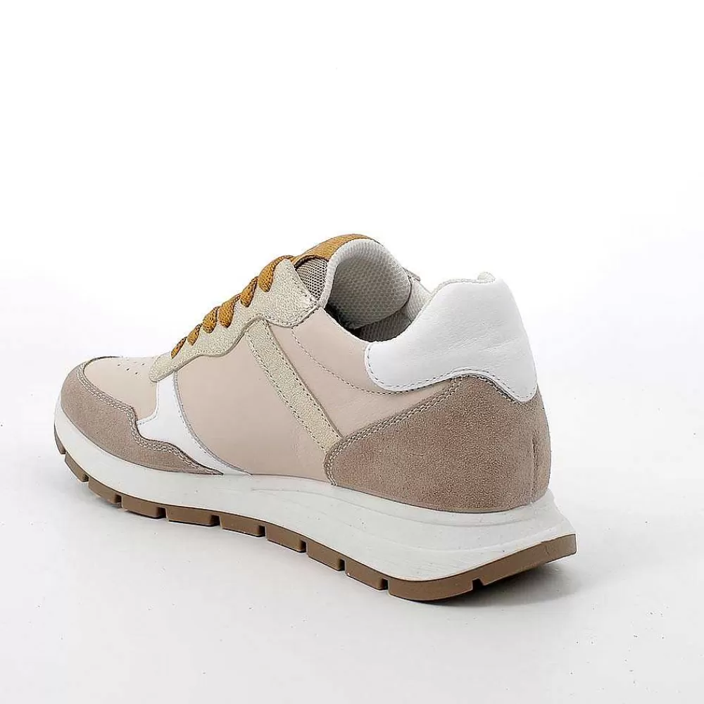 Sneakers | Igi&Co Sneakers In Pelle Da Donna Ecru-Visone