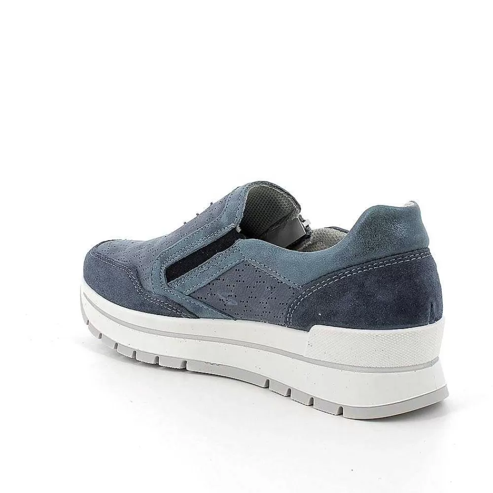 Sneakers | Igi&Co Sneakers In Pelle Da Donna Jeans-Avio