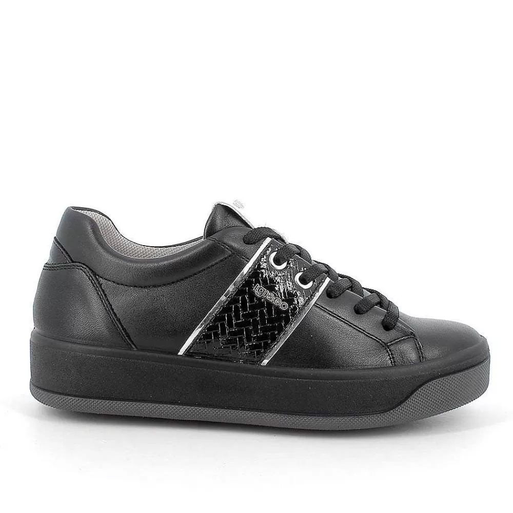 Sneakers | Igi&Co Sneakers In Pelle Da Donna Nero