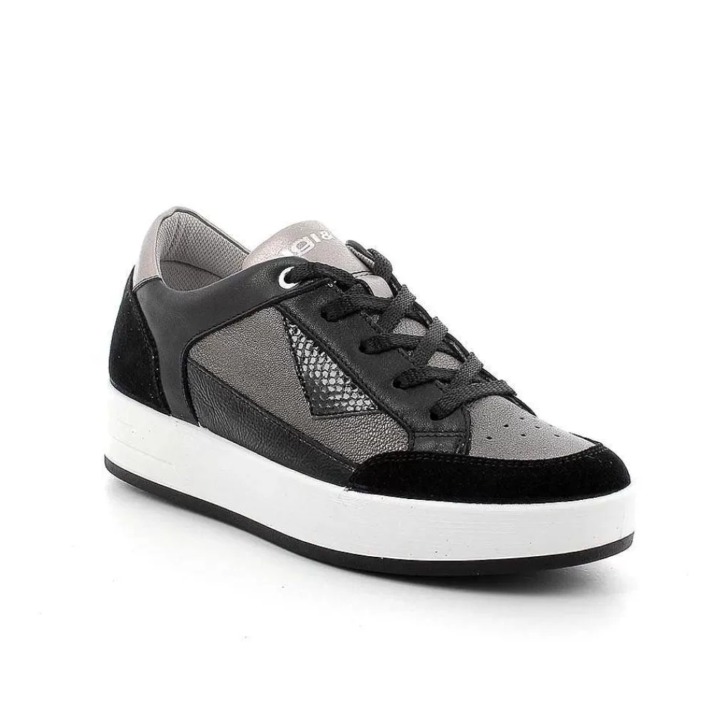 Sneakers | Igi&Co Sneakers In Pelle Da Donna Nero