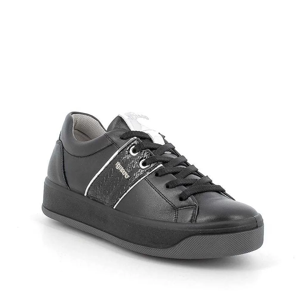 Sneakers | Igi&Co Sneakers In Pelle Da Donna Nero