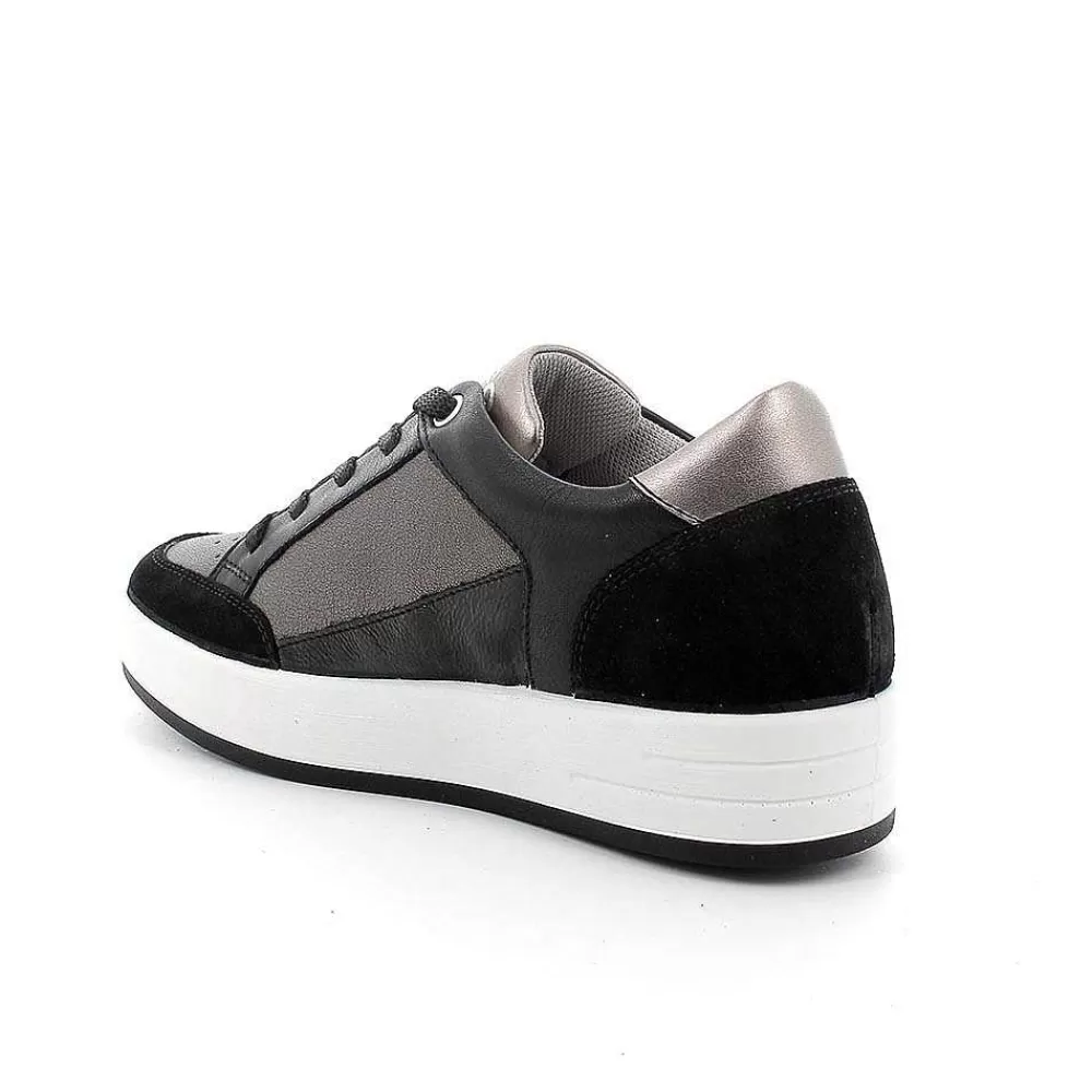 Sneakers | Igi&Co Sneakers In Pelle Da Donna Nero