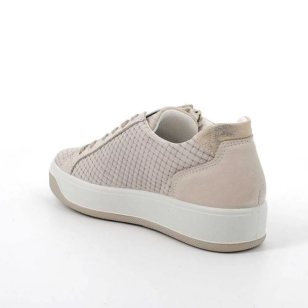 Sneakers | Igi&Co Sneakers In Pelle Da Donna Panna