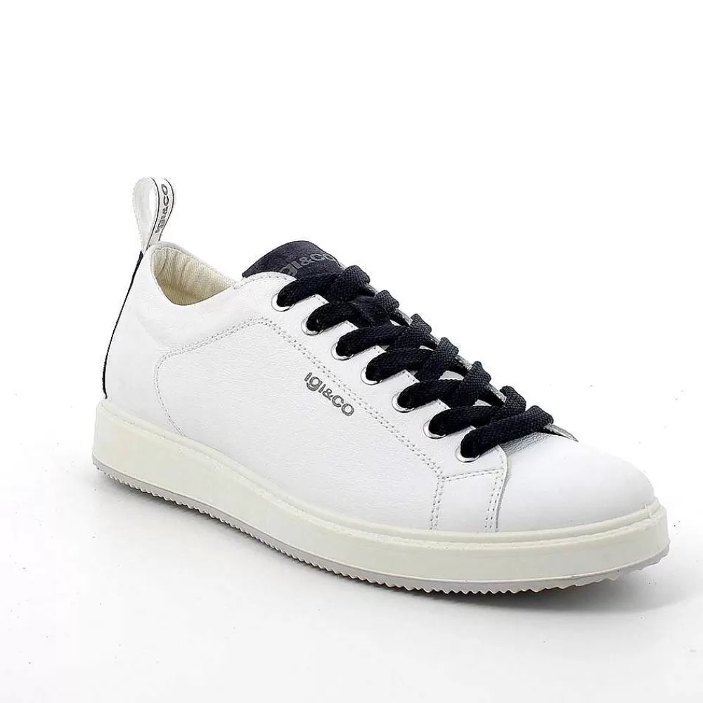 Sneakers | Igi&Co Sneakers In Pelle Da Uomo Bianco