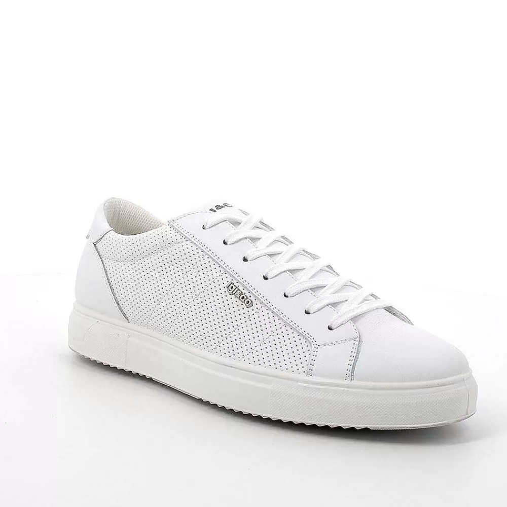 Sneakers | Igi&Co Sneakers In Pelle Da Uomo Bianco