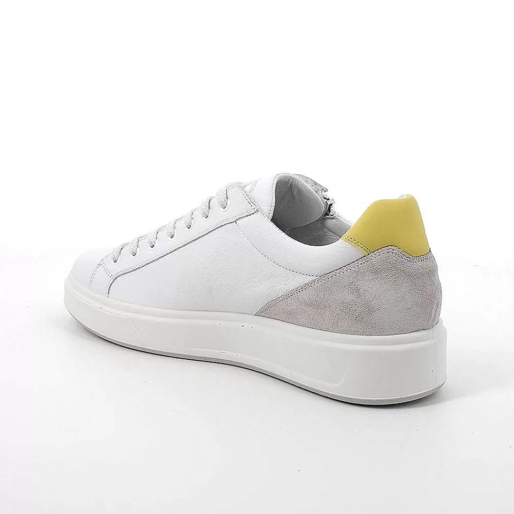 Sneakers | Igi&Co Sneakers In Pelle Da Uomo Bianco