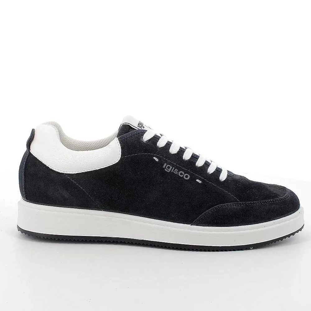 Sneakers | Igi&Co Sneakers In Pelle Da Uomo Blu