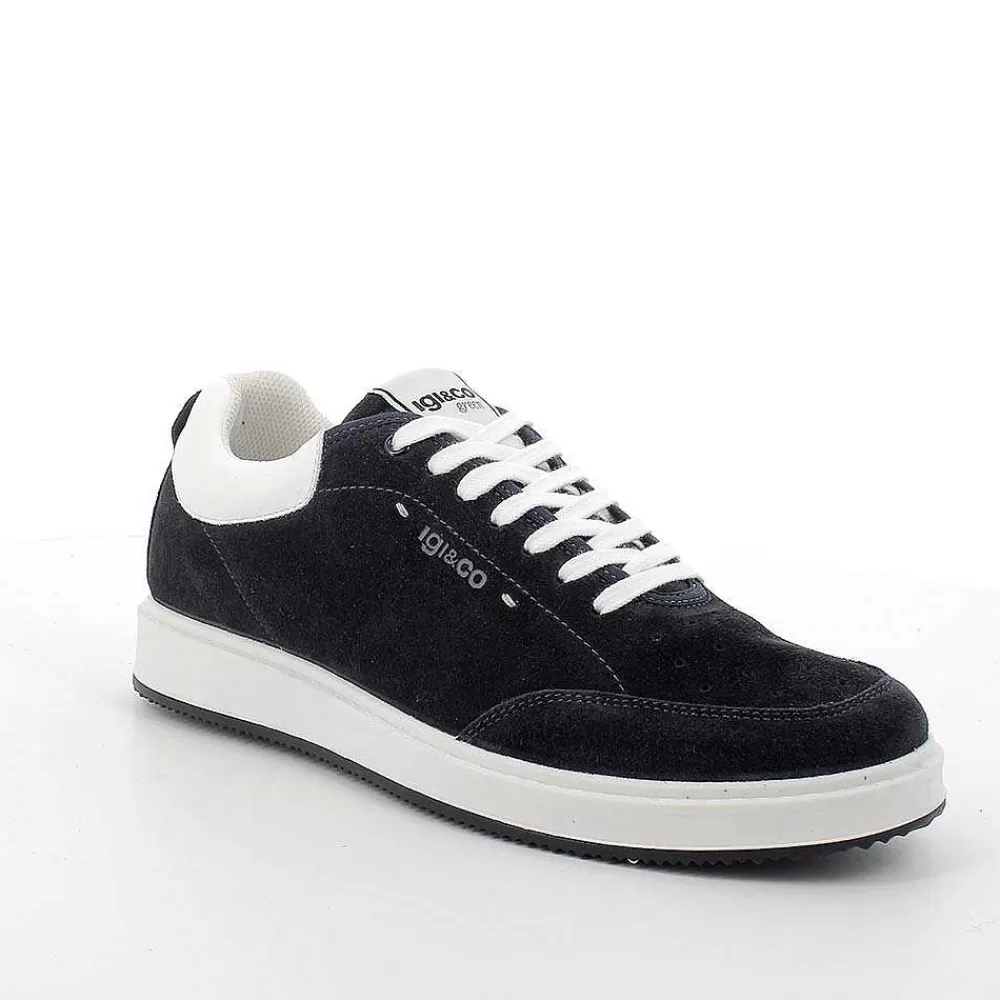 Sneakers | Igi&Co Sneakers In Pelle Da Uomo Blu