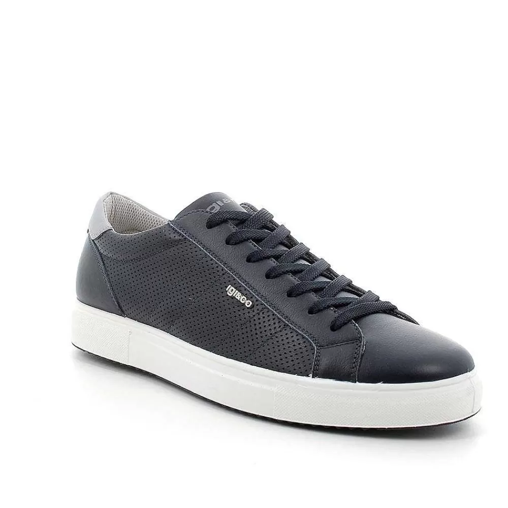 Sneakers | Igi&Co Sneakers In Pelle Da Uomo Blu