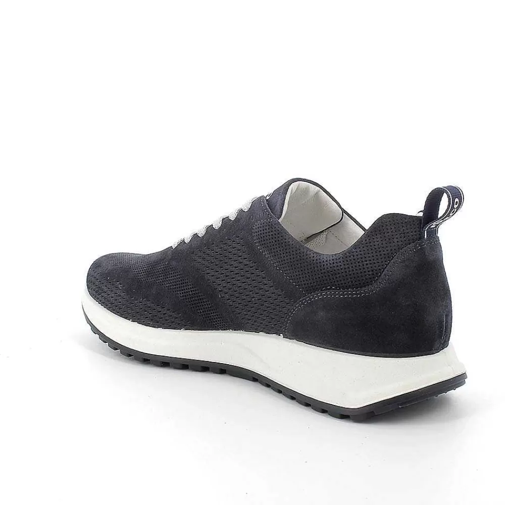 Sneakers | Igi&Co Sneakers In Pelle Da Uomo Blu