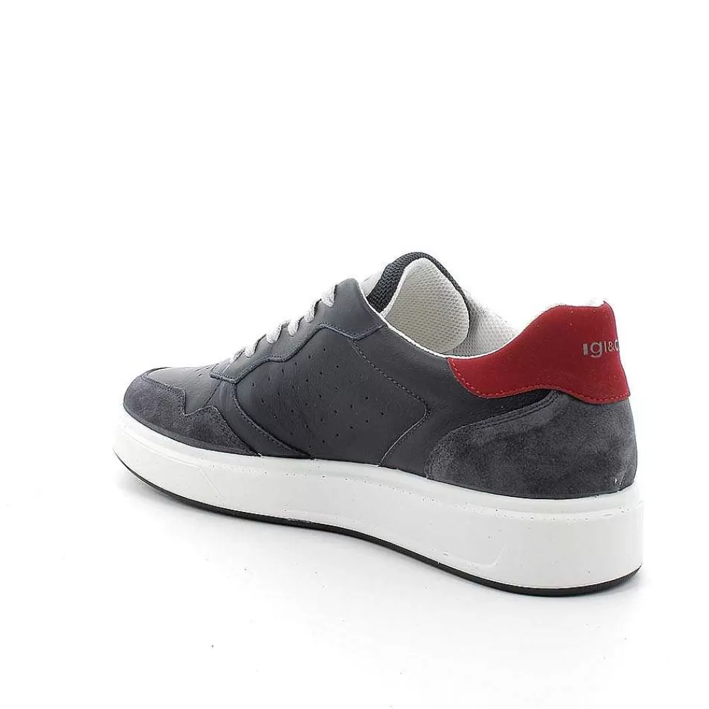 Sneakers | Igi&Co Sneakers In Pelle Da Uomo Blu