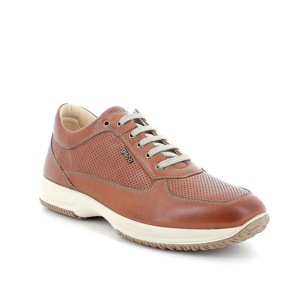 Sneakers | Igi&Co Sneakers In Pelle Da Uomo Cognac