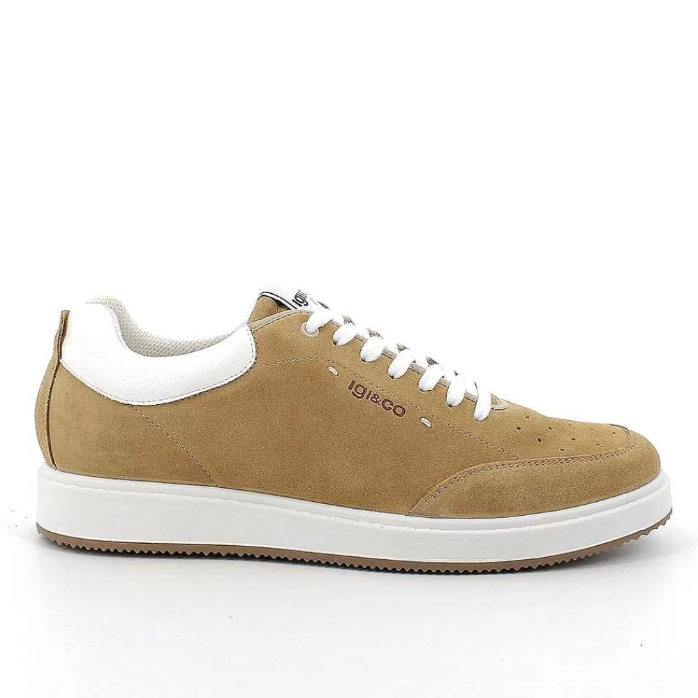 Sneakers | Igi&Co Sneakers In Pelle Da Uomo Senape