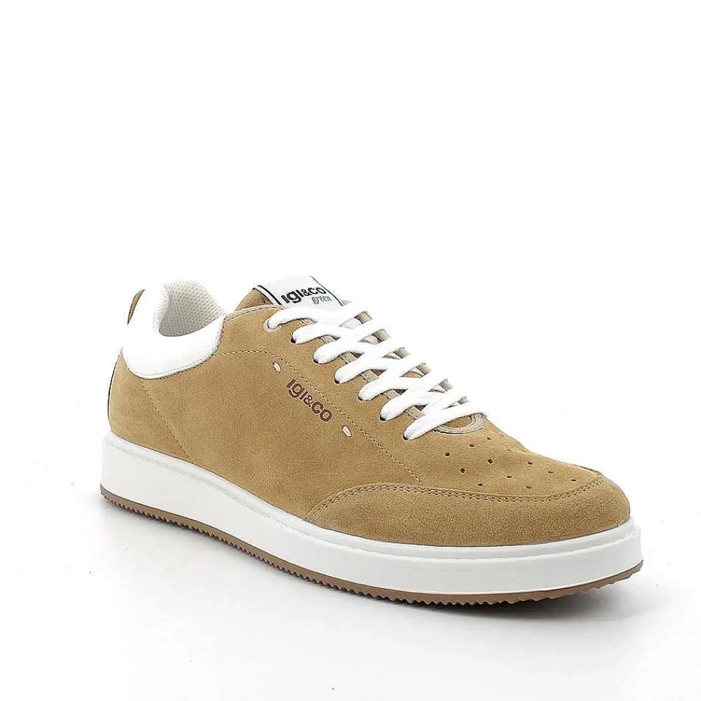 Sneakers | Igi&Co Sneakers In Pelle Da Uomo Senape