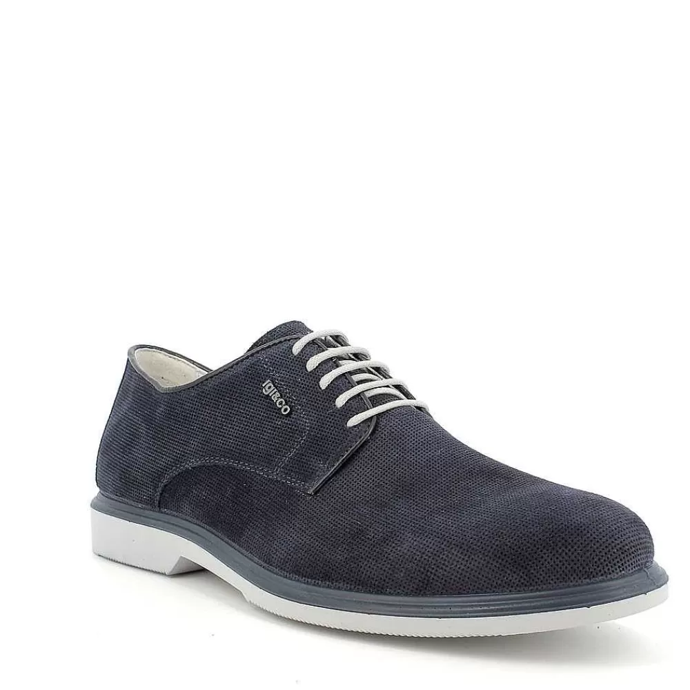 Stringate | Igi&Co Stringata In Pelle Da Uomo Blu